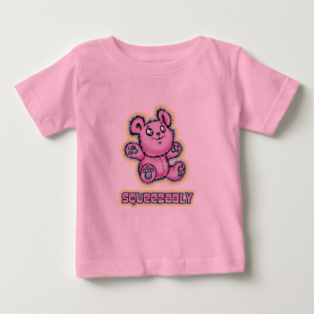 Camiseta Para Bebê Aperte-me o desenho do Urso de Teddy (Frente)