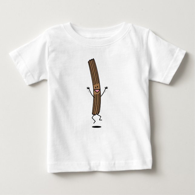 Camiseta Para Bebê Aplausos que saltam Churro (Frente)