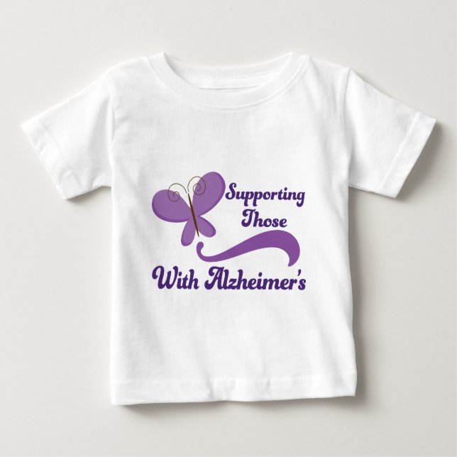 Camiseta Para Bebê Apoiando aqueles com Alzheimers (Frente)