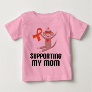 Camiseta Para Bebê Apoiando minha fita alaranjada da consciência da