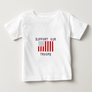 Camiseta Para Bebê Apoiar as nossas tropas