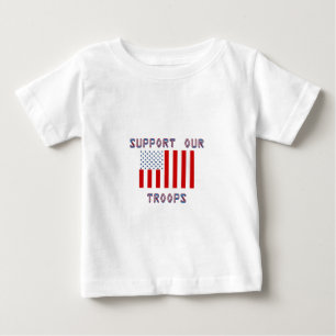 Camiseta Para Bebê Apoie nossas tropas