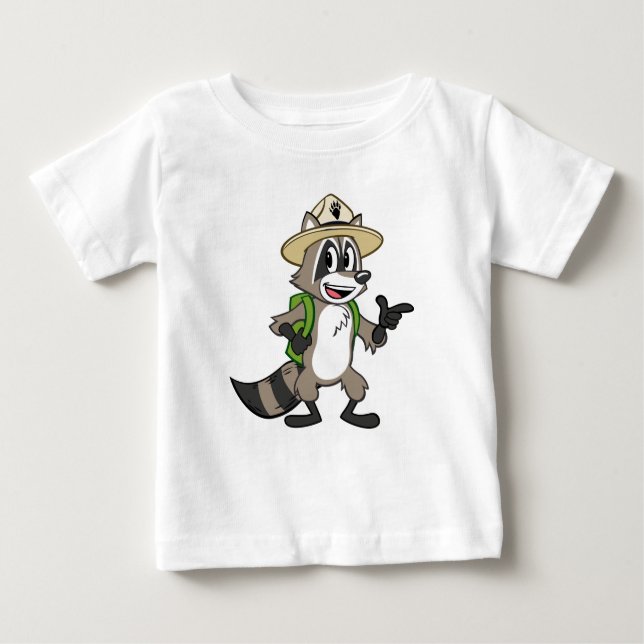Camiseta Para Bebê Apontar do rick da guarda florestal do rick | da (Frente)