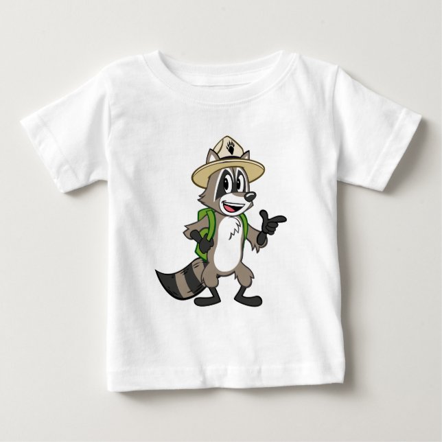 Camiseta Para Bebê Apontar do rick da guarda florestal do rick | da (Frente)