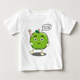 Camiseta Para Bebê Apple bonito com sem-fim bonito