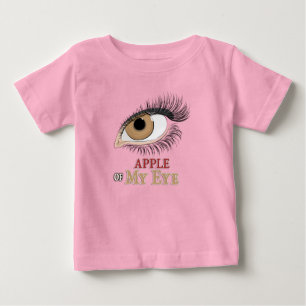 Camiseta Para Bebê Apple of My Eyelashes Art
