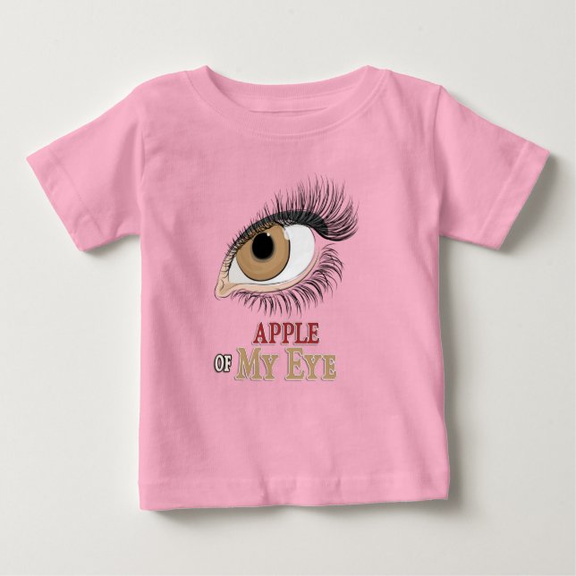 Camiseta Para Bebê Apple of My Eyelashes Art (Frente)