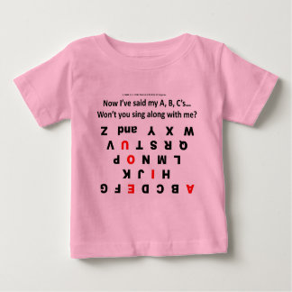 Camiseta Para Bebê Aprendendo meu ABC (U.A. Pequeno Gênio) - (Revisto