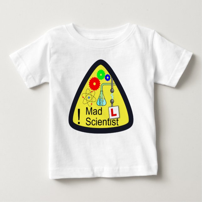 Camiseta Para Bebê Aprendiz de Cientista Louco (Frente)