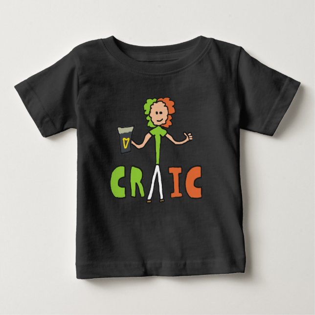Camiseta Para Bebê Aproveite o Craic (Frente)