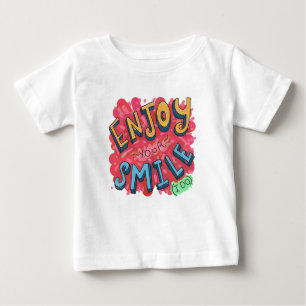 Camiseta Para Bebê Aproveite Seu Sorriso (Eu Aprovo)