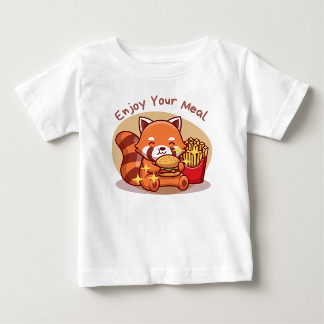 Camiseta Para Bebê Aproveite sua refeição (Frente)
