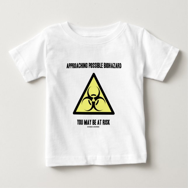Camiseta Para Bebê Aproximando-Se De Possíveis Riscos Biotecnológicos (Frente)