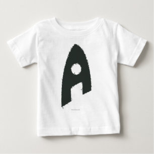 Camiseta Para Bebê Aquaman Grunge 'A'