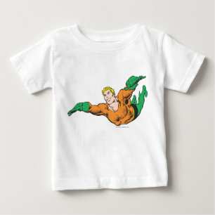 Camiseta Para Bebê Aquaman Soars