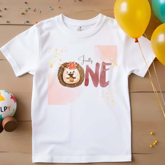 Camiseta Para Bebê Aquarela 1.o aniversário (Criador carregado)