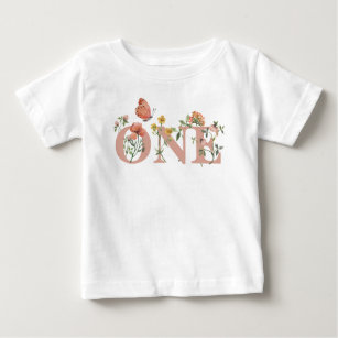 Camiseta Para Bebê Aquarela Pequeno primeiro aniversario