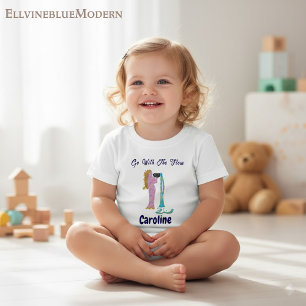 Camiseta Para Bebê Aquário Personalizado Impressionista para Criança