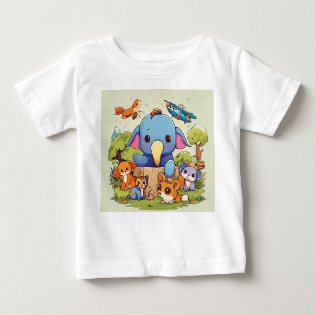 Camiseta Para Bebê Aqui está uma sugestão para o título, descrição, e (Frente)