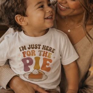 Camiseta Para Bebê Aqui pelo Torta, Fofo e Divertido Dia de Ação de G