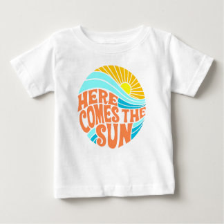 Camiseta Para Bebê Aqui vem o Sol Tee, Estilo Retro, Estilo Hippie