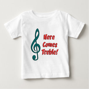 Camiseta Para Bebê Aqui Vem Treble