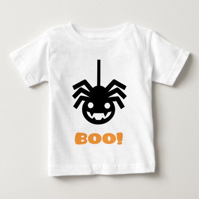 Camiseta Para Bebê Aranha Halloween (Frente)