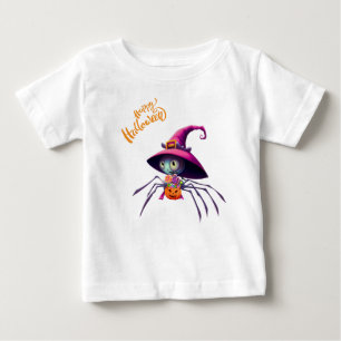 Camiseta Para Bebê Aranha/Halloween/queda/abóbora