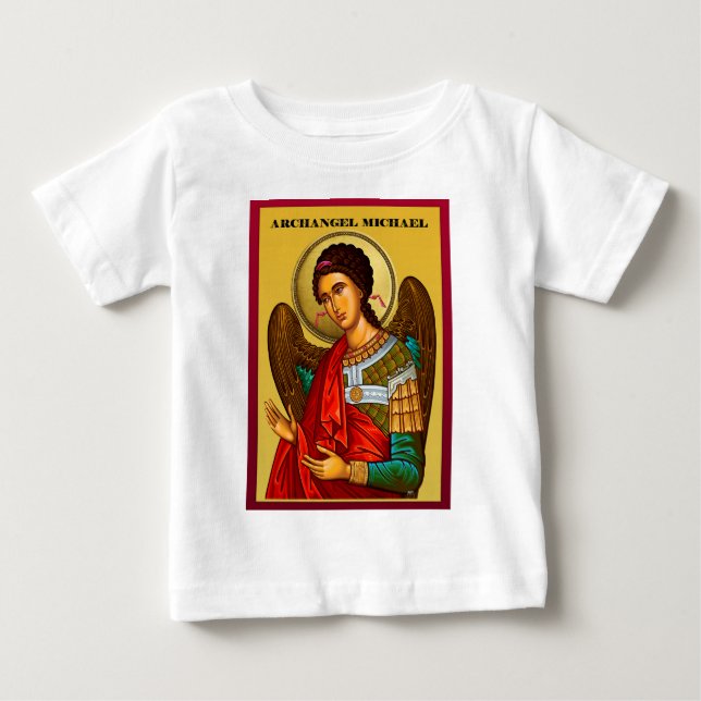 Camiseta Para Bebê Arcanjo Miguel (Frente)