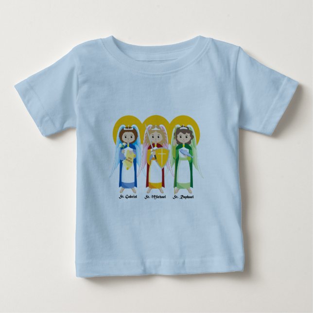 Camiseta Para Bebê Arcanjos (Frente)