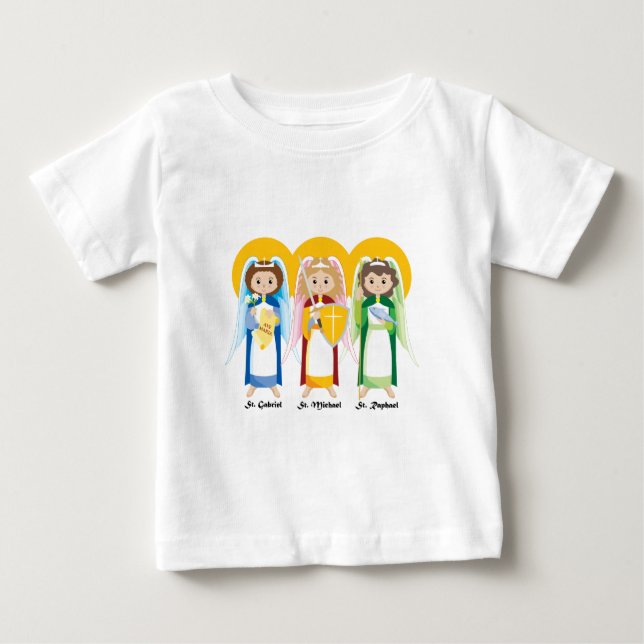 Camiseta Para Bebê Arcanjos (Frente)