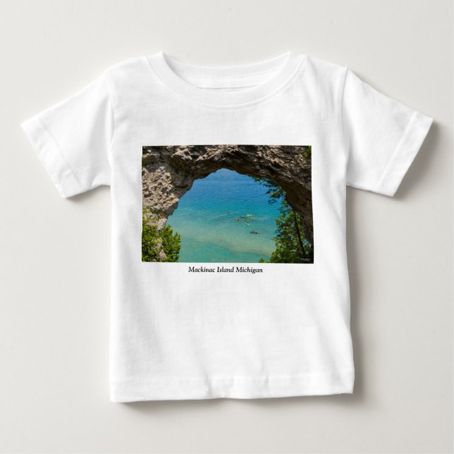 Camiseta Para Bebê Arch Rock Canoing (Frente)