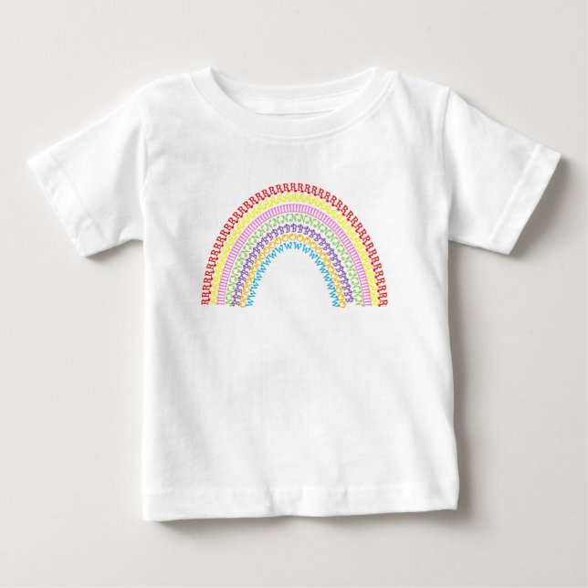 Camiseta Para Bebê arco-íris (Frente)