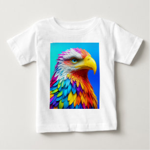 Camiseta Para Bebê Arco-Íris - Águia-Válida Colorido-65456