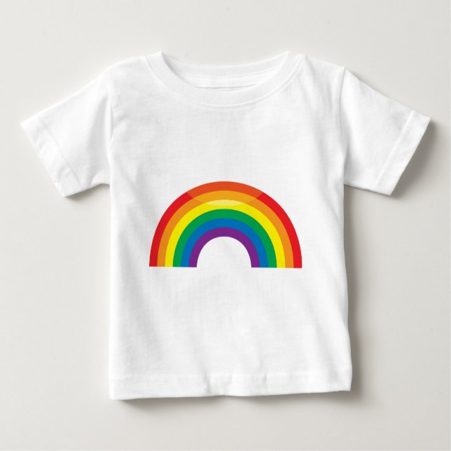 Camiseta Para Bebê Arco-Íris Clássico (Frente)