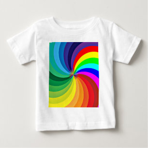 Camiseta Para Bebê Arco-Íris Colorido Mandala-46556