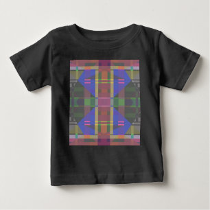 Camiseta Para Bebê Arco-Íris Colorido Pastel Geométrico