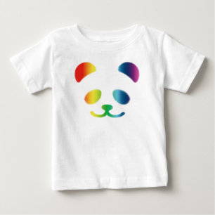 Camiseta Para Bebê Arco-íris da panda