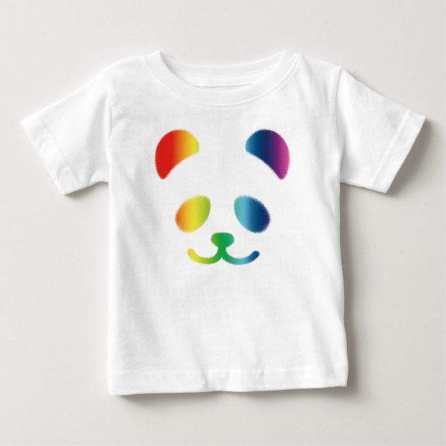 Camiseta Para Bebê Arco-íris da panda (Frente)