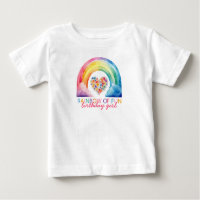 Arco-Íris de Camisa-Bebê Divertida de Aniversário