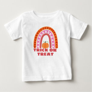Camiseta Para Bebê Arco-Íris De Queda Bonita Com Pumpkin Halloween B