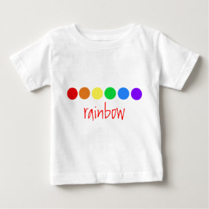 Camiseta Para Bebê Arco-íris Dotty