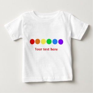 Camiseta Para Bebê Arco-íris Dotty - personalizar