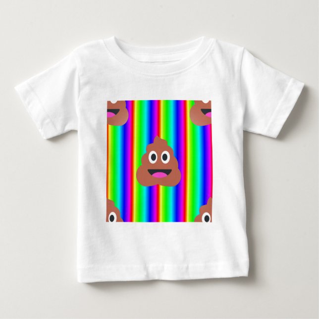 Camiseta Para Bebê arco-íris emoji (Frente)