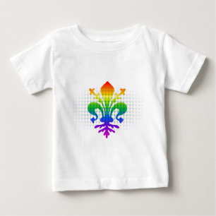 Camiseta Para Bebê Arco-íris Fleur-de-lis