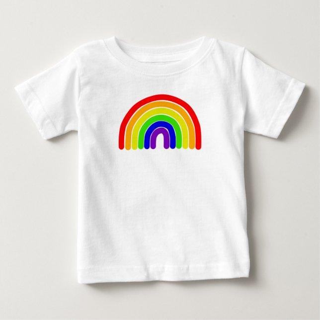 Camiseta Para Bebê Arco-íris Largo  (Frente)