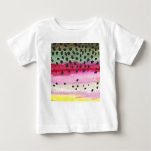 Camiseta Para Bebê Arco-Íris Pescar