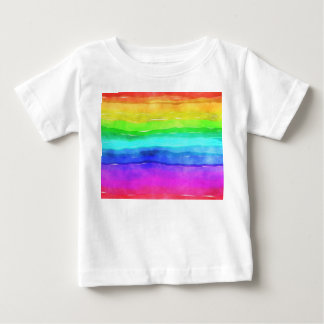 Camiseta Para Bebê Arco-Íris Pintado