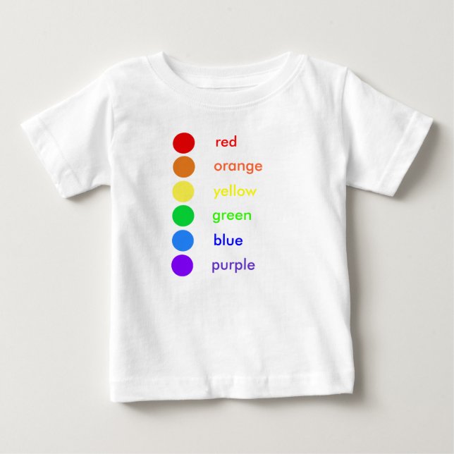 Camiseta Para Bebê Arco-íris pontilhado (Frente)