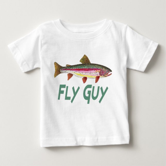 Camiseta Para Bebê Arco-Íris - Problemas Voo FIshing (Frente)